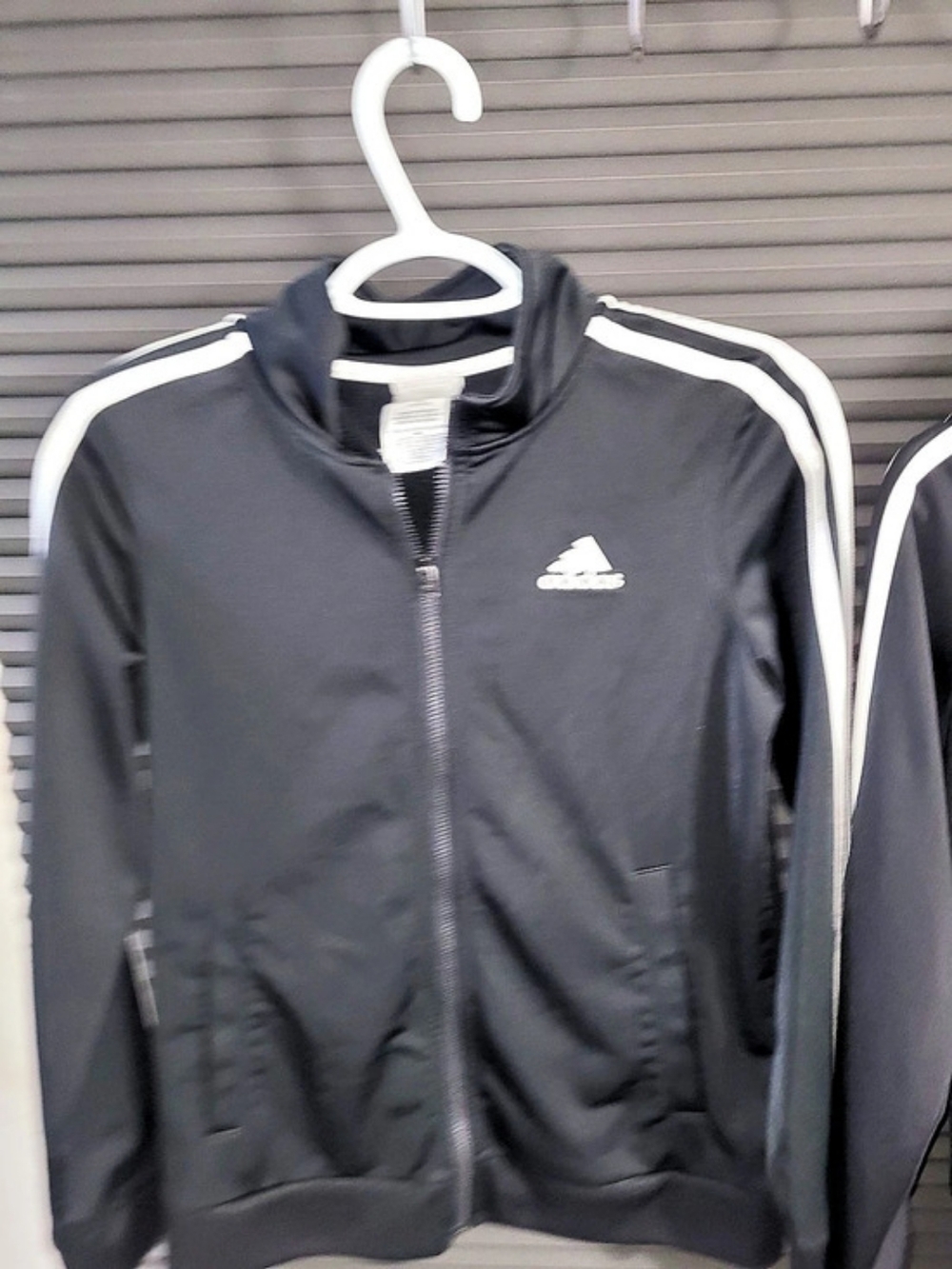 2 adidas Boys Core 3-Stripe Track Jacket Men's Black & White Medium